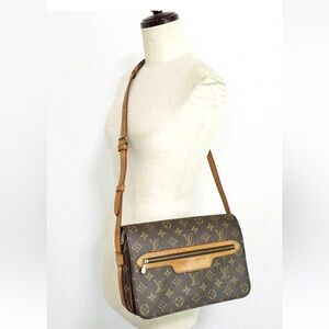 Louis Vuitton Brown and Tan Crossbody Bag